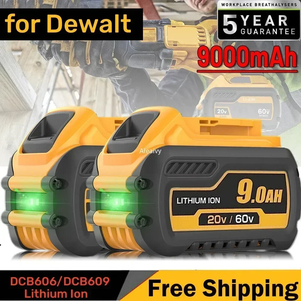 

60V 9000mAh Power Tool Battery For Dewalt DCB200 DCB606 20V MAX Li-ion Battery DCB609 DCB205 DCB204 DCB206 DCB209 DCB182