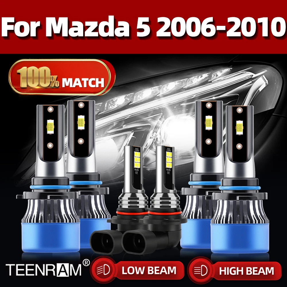 360W Canbus LED Headlight Bulbs 60000LM Super Bright Car Light 12V Auto Fog Lamps 6000K For Mazda 5 2006 2007 2008 2009 2010
360W Canbus LED Headlight Bulbs 60000LM Super Bright Car Light 12V Auto Fog Lamps 6000K For Mazda 5 2006 2007 2008 2009 2010