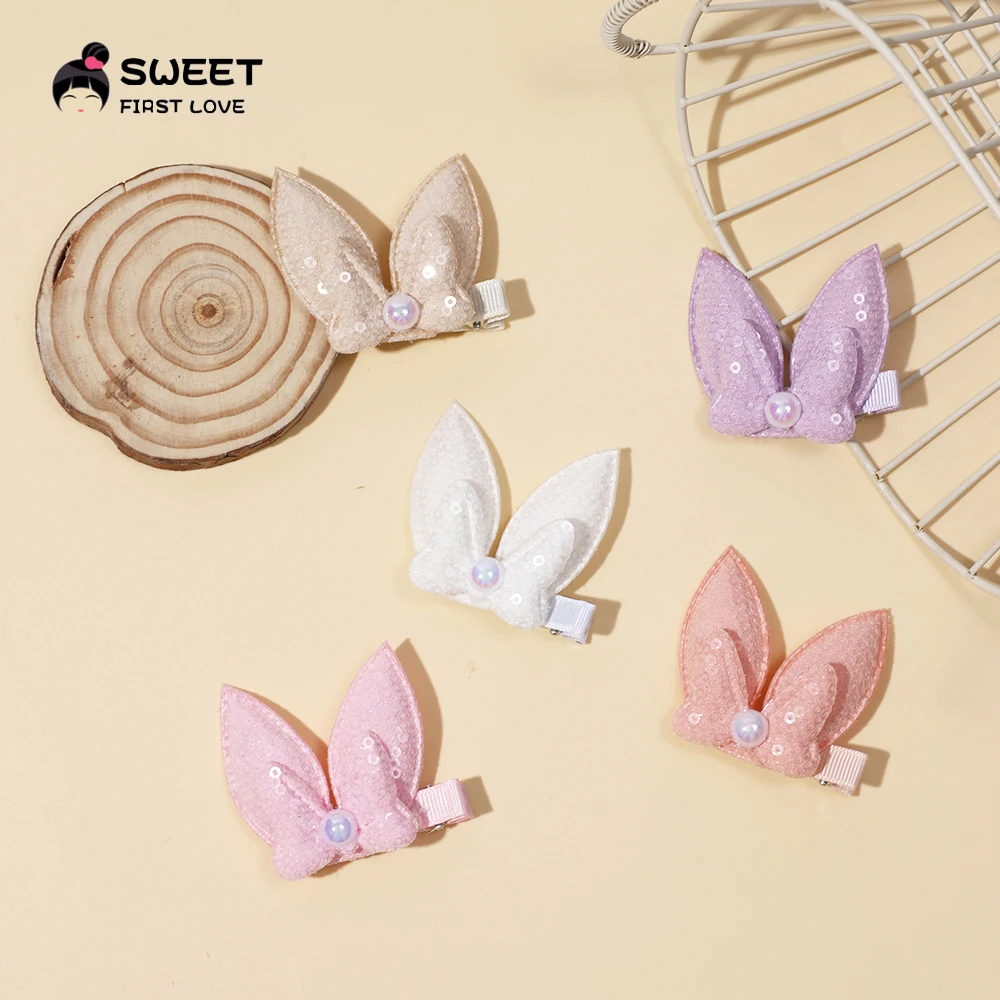 

1 Pc Solid Color Hairpin Handmade Rabbit Ears Bow Hair Clip Fashion Baby Girls Bowknot Headwear Hair Accessories