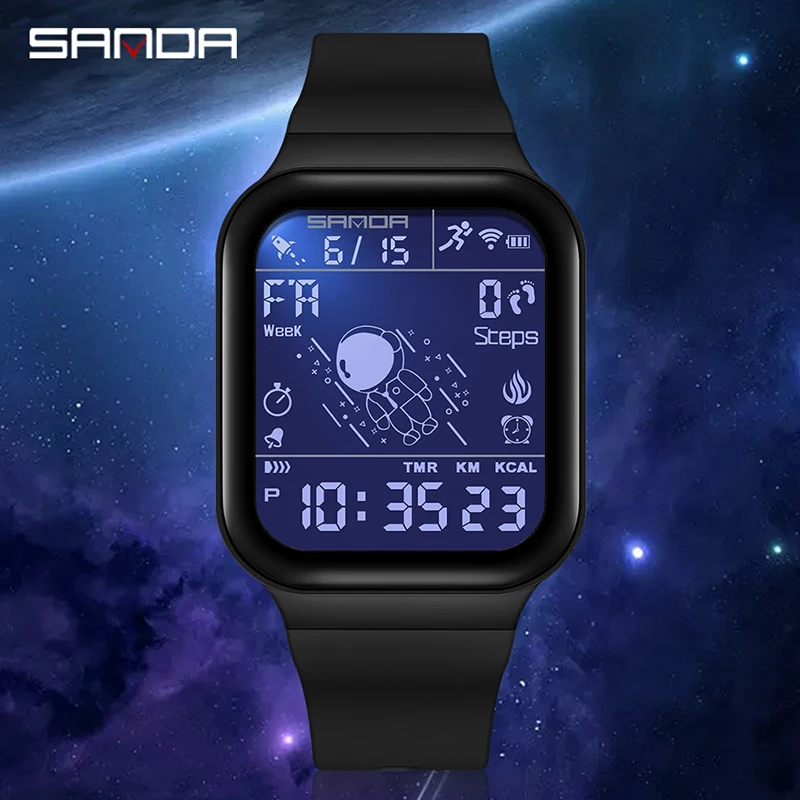 Sanda 6101 Новое поступление от производителя, модные мужские наручные часы с цифровым механизмом для спорта на открытом воздухе, водонепроницаемые, с шаговым счетчиком калорий
Sanda 6101 Новое поступление от производителя, модные мужские наручные часы с цифровым механизмом для спорта на открытом воздухе, водонепроницаемые, с шаговым счетчиком калорий