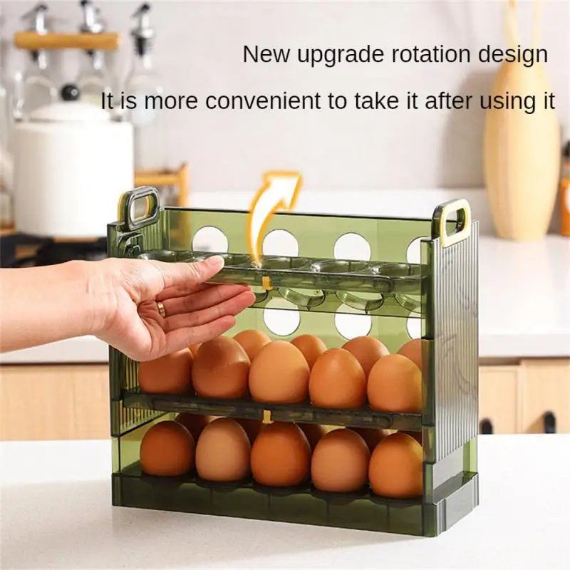 

Refrigerator Egg Boxes Reversible Tray Egg Preservation Household Fridge Side Door Keep Fresh Storage Rack Kitchen Accessories