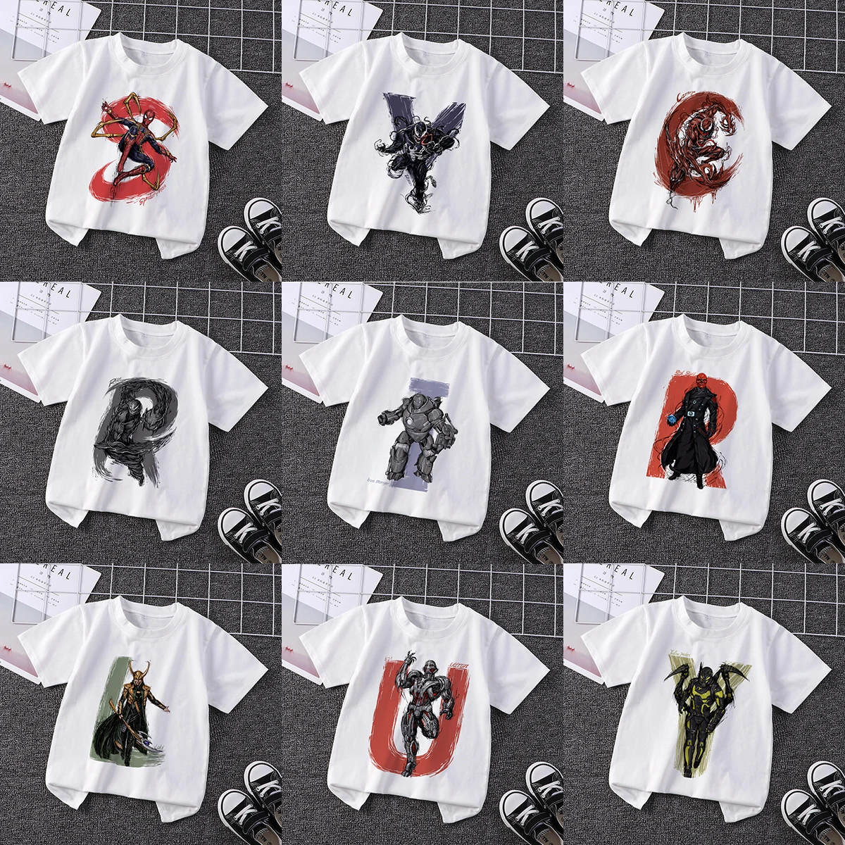 Marvels Children T-Shirt Super Hero New Letter Cartoons Spiderman Kawaii Kid Casual Clothes The Avengers Tee Shirt Girl Boy Tops
Marvels Children T-Shirt Super Hero New Letter Cartoons Spiderman Kawaii Kid Casual Clothes The Avengers Tee Shirt Girl Boy Tops