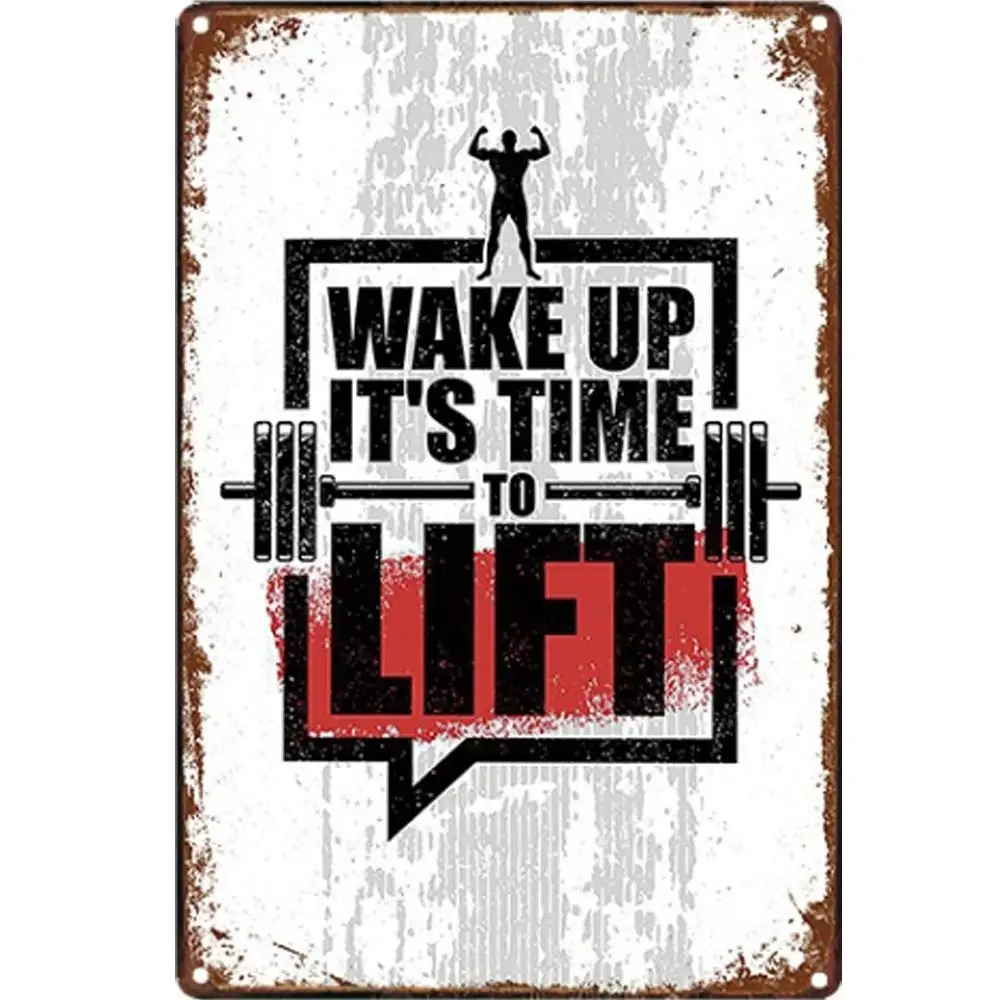 Retro Design Wake Up It’s Time to Life Tin Metal Signs Wall Art|Thick Tinplate Print Poster Wall Decoration for Gym
Retro Design Wake Up It’s Time to Life Tin Metal Signs Wall Art|Thick Tinplate Print Poster Wall Decoration for Gym