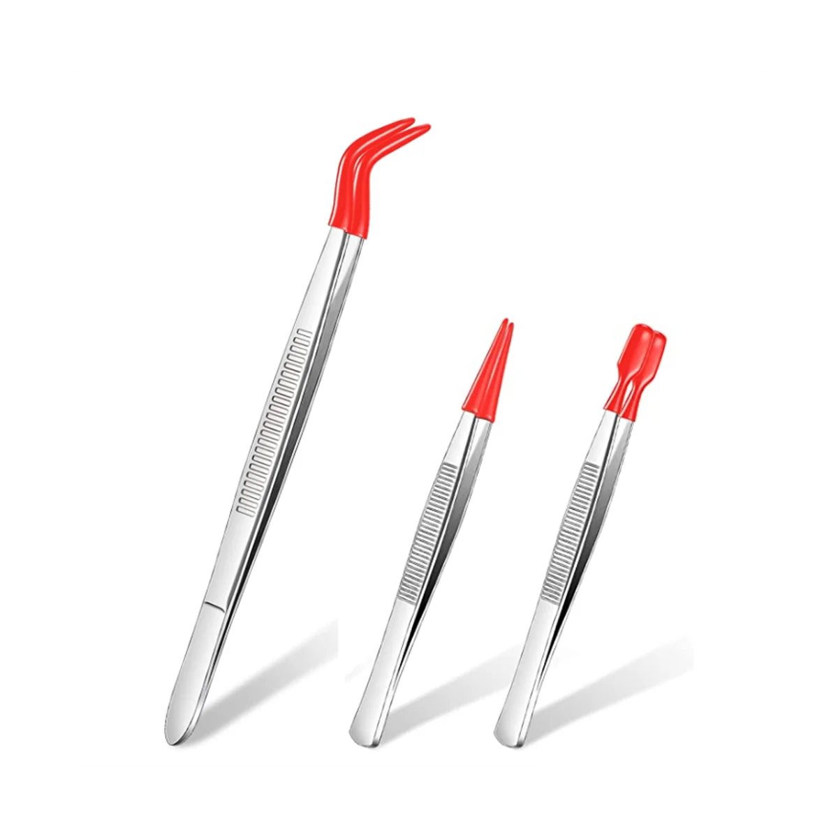 3 Pieces Tweezers with Rubber Tips Tweezers PVC Coated Tweezers Set, Rubber Straight and Flat Tip Tweezers Red
3 Pieces Tweezers with Rubber Tips Tweezers PVC Coated Tweezers Set, Rubber Straight and Flat Tip Tweezers Red
