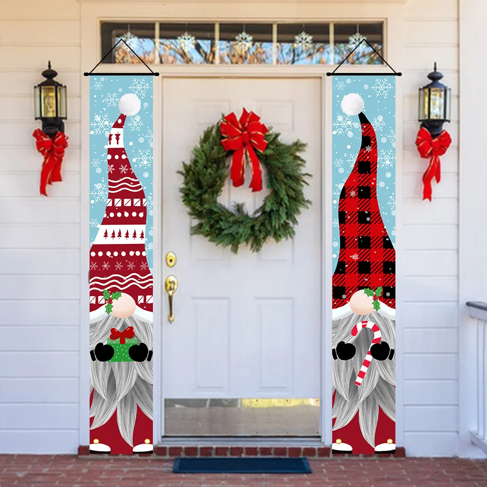 Christmas Hanging Couplets Creative Santa Claus Faceless Dwarf Pattern Banners For New Year Christmas Wall Decoration Flags
Christmas Hanging Couplets Creative Santa Claus Faceless Dwarf Pattern Banners For New Year Christmas Wall Decoration Flags