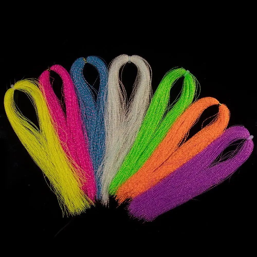 

Decorating Fly Fishing Tying Assist Hooks Line Lure Making Material Fly Fishing Tinsel Crystal Flash Strands Assist Hook Tying