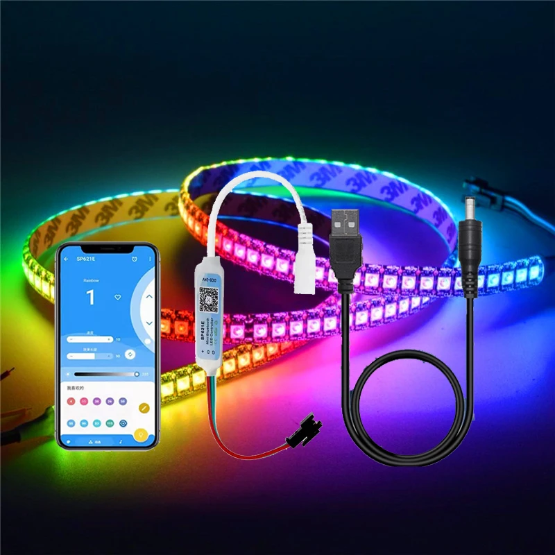 WS2812B WS2812 Led Strip,Individually Addressable Smart RGB Led Strip,Mini Sp621e Bluetooth controller Kit DC5V
WS2812B WS2812 Led Strip,Individually Addressable Smart RGB Led Strip,Mini Sp621e Bluetooth controller Kit DC5V