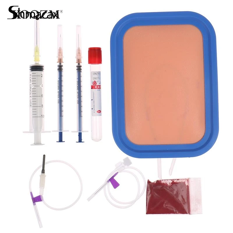 Nurses Intravenous Venipuncture IV Injection Training with Blood Returning Package Pad Silicone Wound Skin Suture Training Model
Nurses Intravenous Venipuncture IV Injection Training with Blood Returning Package Pad Silicone Wound Skin Suture Training Model