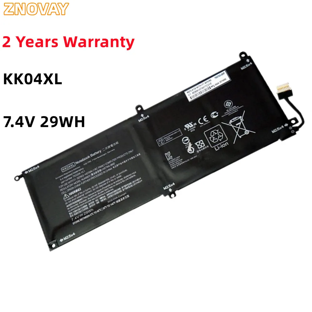 ZNOVAY Laptop Batteries for KK04XL,HSTNN-IB6E,Pro x2 612 G1 Tablet,753703-005,753329-1C1,HSTNN-I19C,7.4V, 29WH, 2 cell
ZNOVAY Laptop Batteries for KK04XL,HSTNN-IB6E,Pro x2 612 G1 Tablet,753703-005,753329-1C1,HSTNN-I19C,7.4V, 29WH, 2 cell