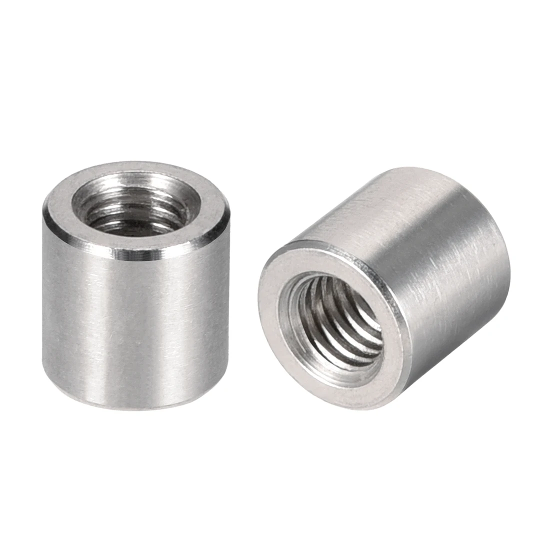 

UXCELL 5Pc M6 M8 Round Connector Nuts 304 Stainless Steel Extend Long Round Coupling Nut Connector Joint Sleeve Rod Bar Stud Nut