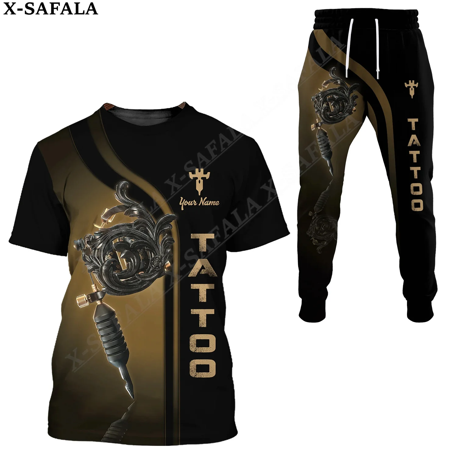 

Tattoo Artist Hta Custom THE TATTOOIS 3D Print Sweatpant Jogger Short Sleeve T shirt Sport Set Men Tee Top Combo Set-2