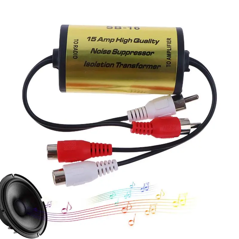 

Automotive Noise Filter Audio Signals Car Noise Filter Audio Hum Eliminator Noise Suppressor Reducer Ground Loop Isolator For