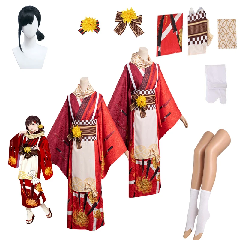 Anime Chainsaw Man Higashiyama Kobeni Cosplay Costume kimono Dress Wig Fantasy Halloween Carnival Party Women Role Disguise Suit
Anime Chainsaw Man Higashiyama Kobeni Cosplay Costume kimono Dress Wig Fantasy Halloween Carnival Party Women Role Disguise Suit