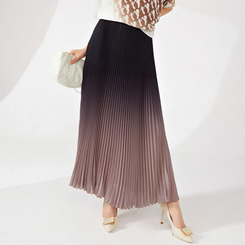 COZOK Gradient Pleated Contrast Color Halfbody Skirt A-line Women Dropping Feeling Stretch Loose High End Chic WT5045
COZOK Gradient Pleated Contrast Color Halfbody Skirt A-line Women Dropping Feeling Stretch Loose High End Chic WT5045
