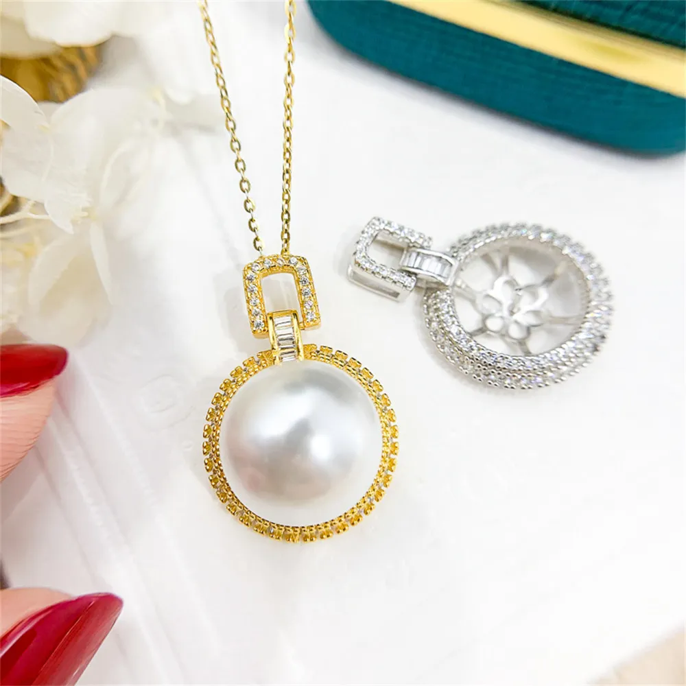 DIY Pearl Mini S925 Sterling Silver Pendant with Empty Holder Gold Silver Necklace Pendant with 12-14mm Beads
DIY Pearl Mini S925 Sterling Silver Pendant with Empty Holder Gold Silver Necklace Pendant with 12-14mm Beads