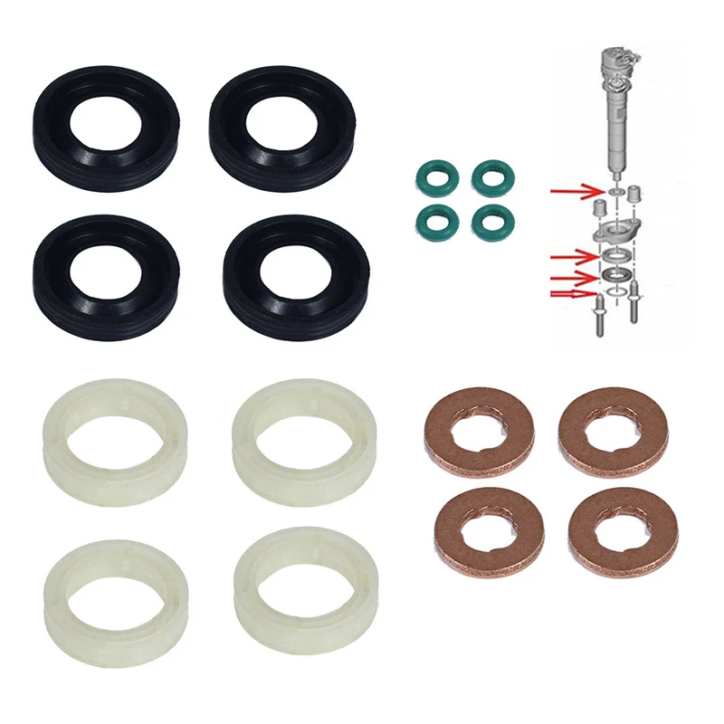 1318562 16PCS Washers Seal Washer Kit Rubber Engine Repair Gasket O Ring Protector Fuel Injector For Peugeot 206 2004-2013
1318562 16PCS Washers Seal Washer Kit Rubber Engine Repair Gasket O Ring Protector Fuel Injector For Peugeot 206 2004-2013