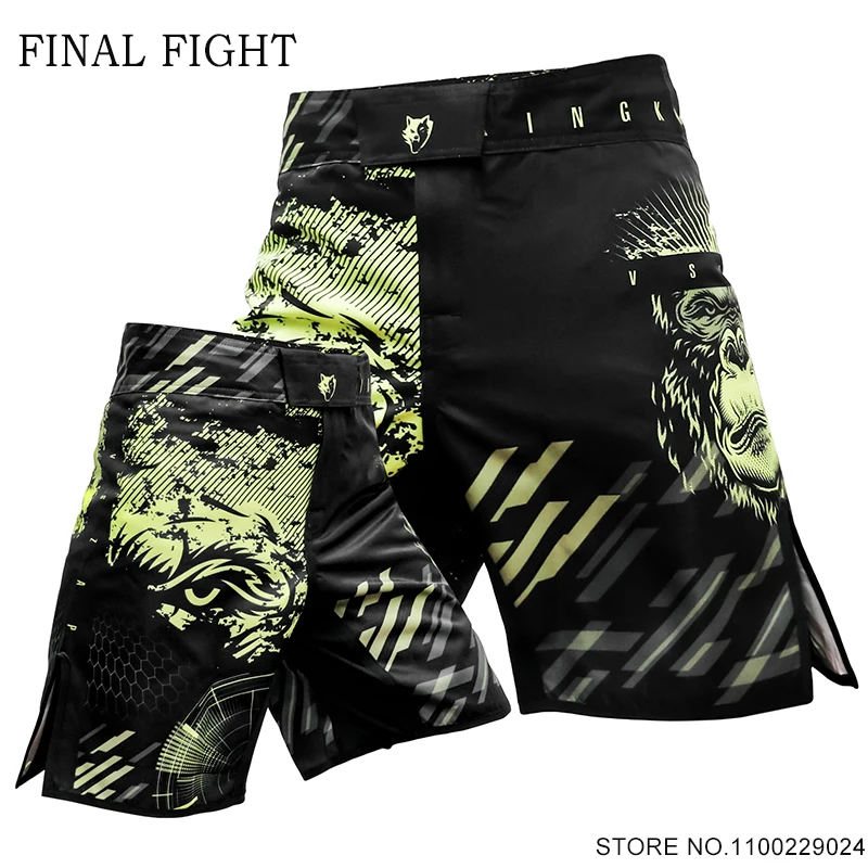 

MMA Shorts Vszap Gorilla Boxing Training Fight Pants Men's Fitness Martial Arts Muay Thai Combat Kickboxing Grappling Trunks