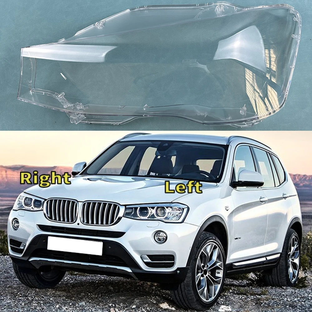 

For BMW X3 F25 X4 F26 2014-2017 Headlamp Transparent Cover Lamp Shade Headlight Shell Lens Plexiglass Replace Original Lampshade