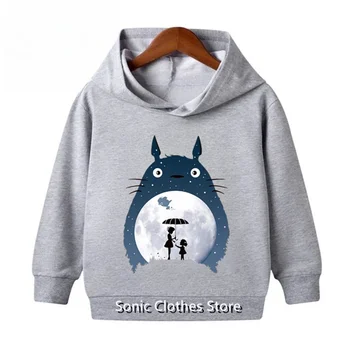 어린이용 토토로 후드티, 여아 의류, 저지, 남아, 가을, 따뜻한 맨투맨, 어린이 상의, 2024 패션 상품 이미지