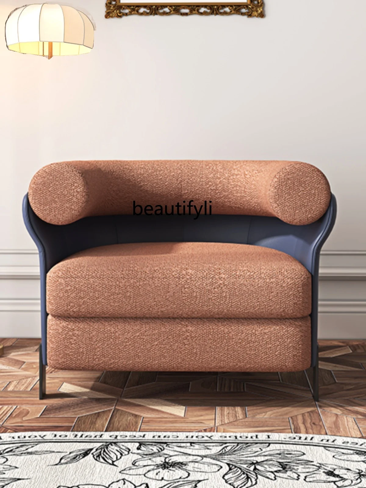 French Lambswool Single Sofa Light Luxury Living Room Home Balcony Leisure Chair Designer Modern Leather Chair
French Lambswool Single Sofa Light Luxury Living Room Home Balcony Leisure Chair Designer Modern Leather Chair