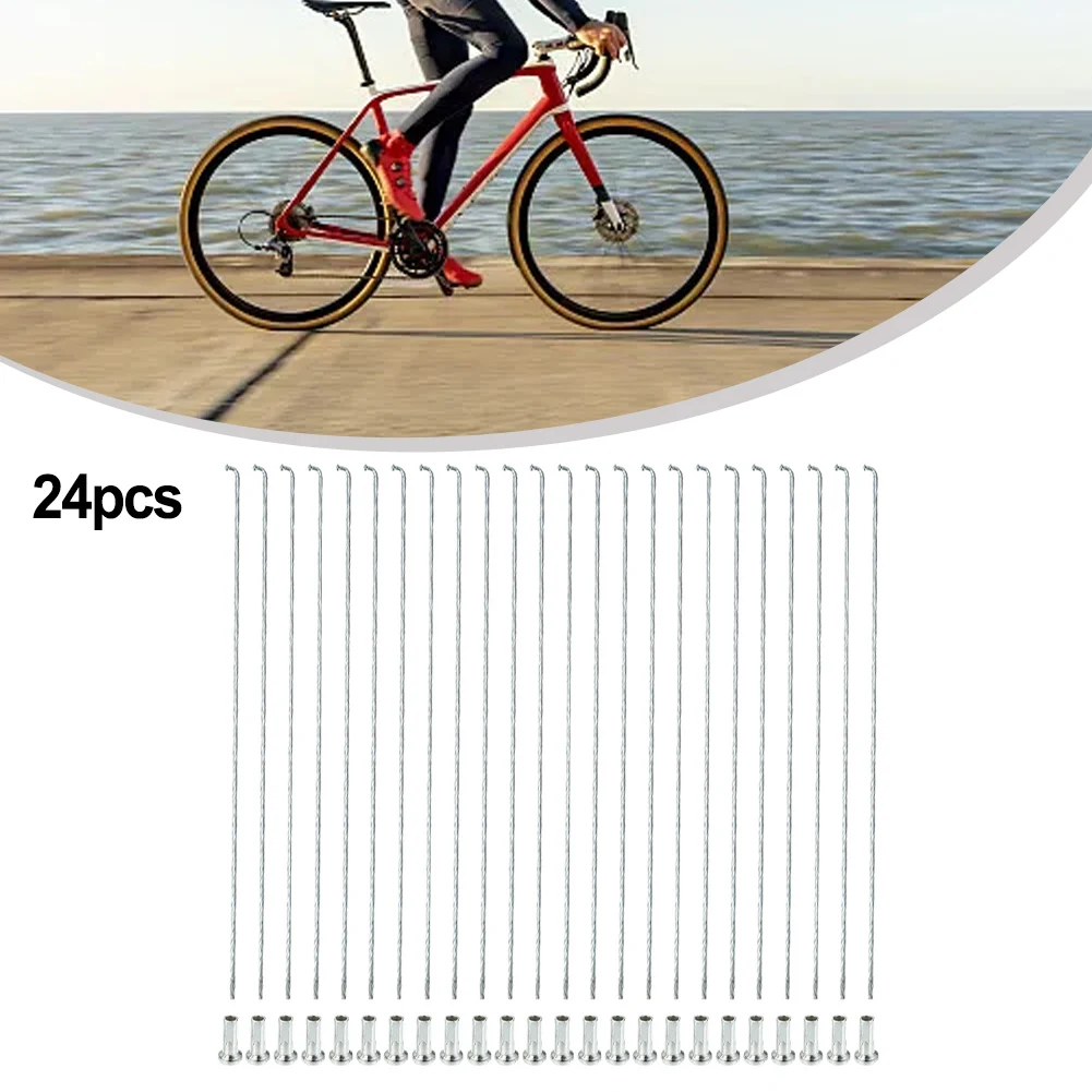 Mountain Bike Bicycle Stainless Steel SPOKES AND NIPPLES 24pcs Black Bicycle Replacement Accessery Parts For 27.5/26/29er
Mountain Bike Bicycle Stainless Steel SPOKES AND NIPPLES 24pcs Black Bicycle Replacement Accessery Parts For 27.5/26/29er