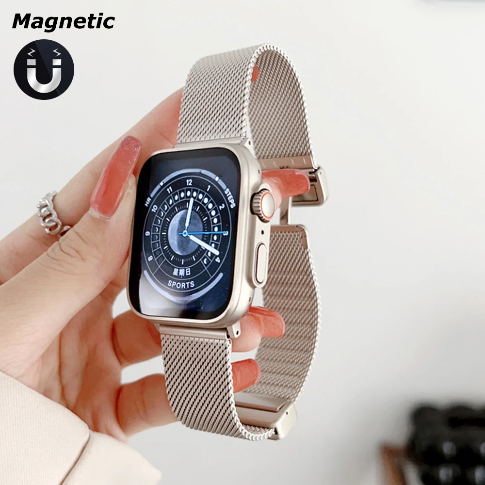 Ремешок «Миланская петля» магнитный для Apple Watch Ultra 2 9 8 7, браслет для iWatch Series 6 5 se 4 38 40 мм 42 44 мм, 49 мм 45 мм 41 мм
Ремешок «Миланская петля» магнитный для Apple Watch Ultra 2 9 8 7, браслет для iWatch Series 6 5 se 4 38 40 мм 42 44 мм, 49 мм 45 мм 41 мм