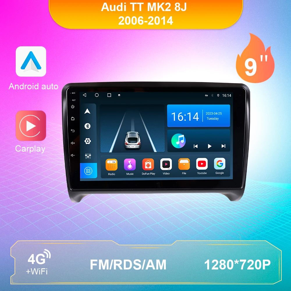 Car Radio For Audi TT MK2 8J 2006 - 2014 Android Multimedia Video Player Navigation GPS Carplay QLED Touch Screen Auto Stereo 8G
Car Radio For Audi TT MK2 8J 2006 - 2014 Android Multimedia Video Player Navigation GPS Carplay QLED Touch Screen Auto Stereo 8G