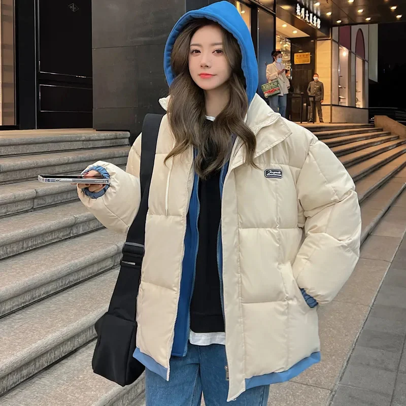 Women's Cotton Padded Hooded Jacket 2023 Winter New Student Thicken Warm Parkas Woman Loose Zipper Parka Outerwear
Women's Cotton Padded Hooded Jacket 2023 Winter New Student Thicken Warm Parkas Woman Loose Zipper Parka Outerwear