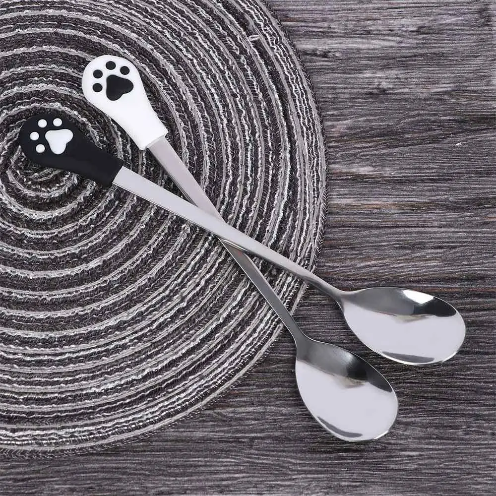 

Teaspoon Cat Claw Stainless Steel Cute Kitchen Supplies Dessert Spoons Tableware Coffee Spoon