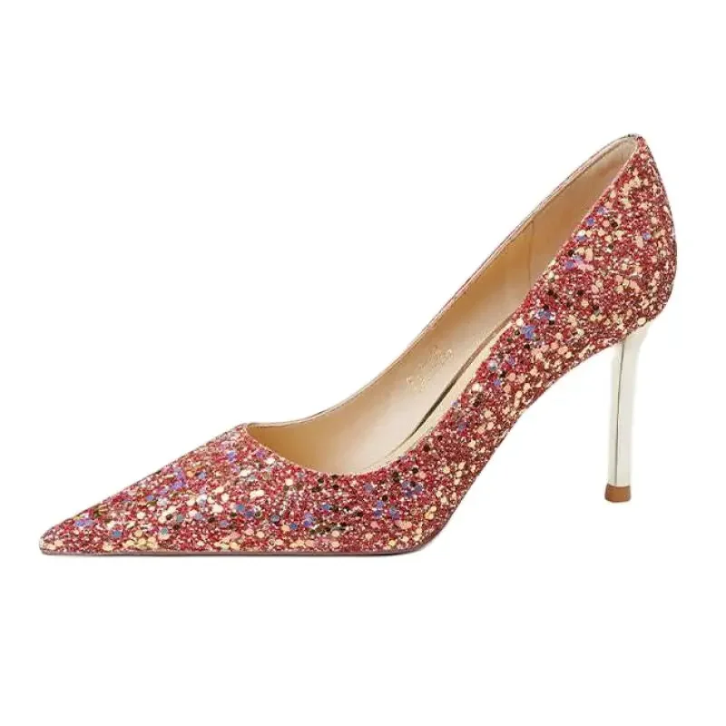 Red Gold Wedding Shoes Bride Crystal Bridesmaid High Heels Point Toe Bling Bling Silver Shoes Women Stiletto Pumps
Red Gold Wedding Shoes Bride Crystal Bridesmaid High Heels Point Toe Bling Bling Silver Shoes Women Stiletto Pumps