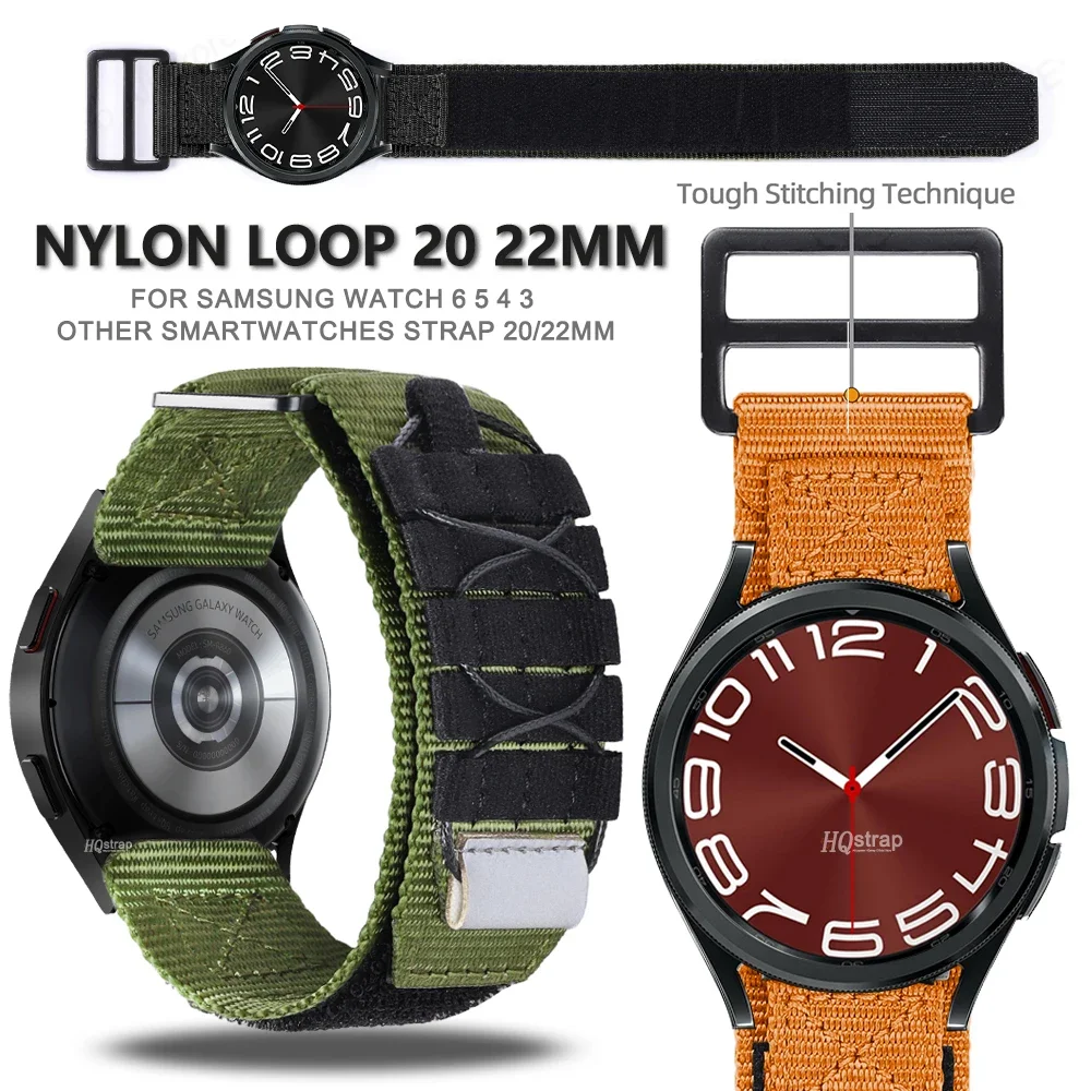 Nylon Loop Strap 22mm 20mm for Samsung Galaxy Watch 6 Classic Watch 5 4 3 Bracelet for Huawei Watch Bands Amazfit Quick Release
Nylon Loop Strap 22mm 20mm for Samsung Galaxy Watch 6 Classic Watch 5 4 3 Bracelet for Huawei Watch Bands Amazfit Quick Release