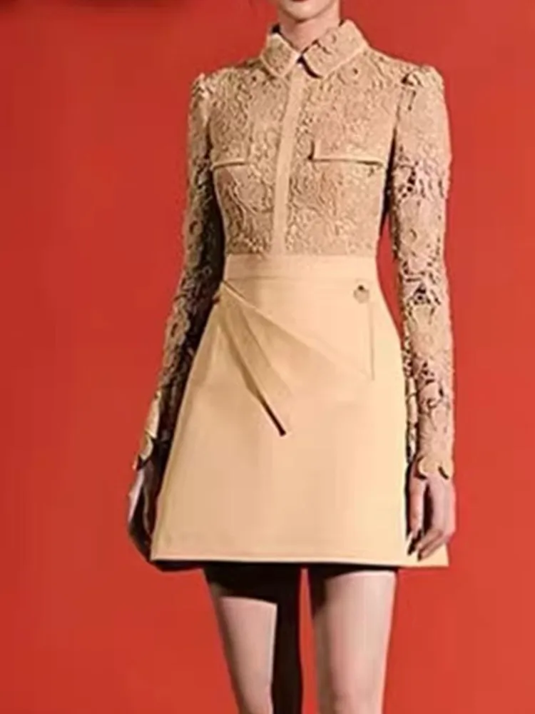 2024 Autumn French Vintage High Quality Lace Patchwork Dress Women's Long Sleeve Stylish Elegant Party Dresses Vestidos
2024 Autumn French Vintage High Quality Lace Patchwork Dress Women's Long Sleeve Stylish Elegant Party Dresses Vestidos