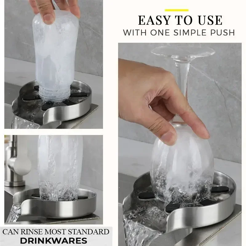 360° Stainless Steel Kitchen Rinser Cleaning Accessory Automatic For Sink Nozzle Cup Faucet Spray Glass Bar Jet Pressure Washer
360° Stainless Steel Kitchen Rinser Cleaning Accessory Automatic For Sink Nozzle Cup Faucet Spray Glass Bar Jet Pressure Washer