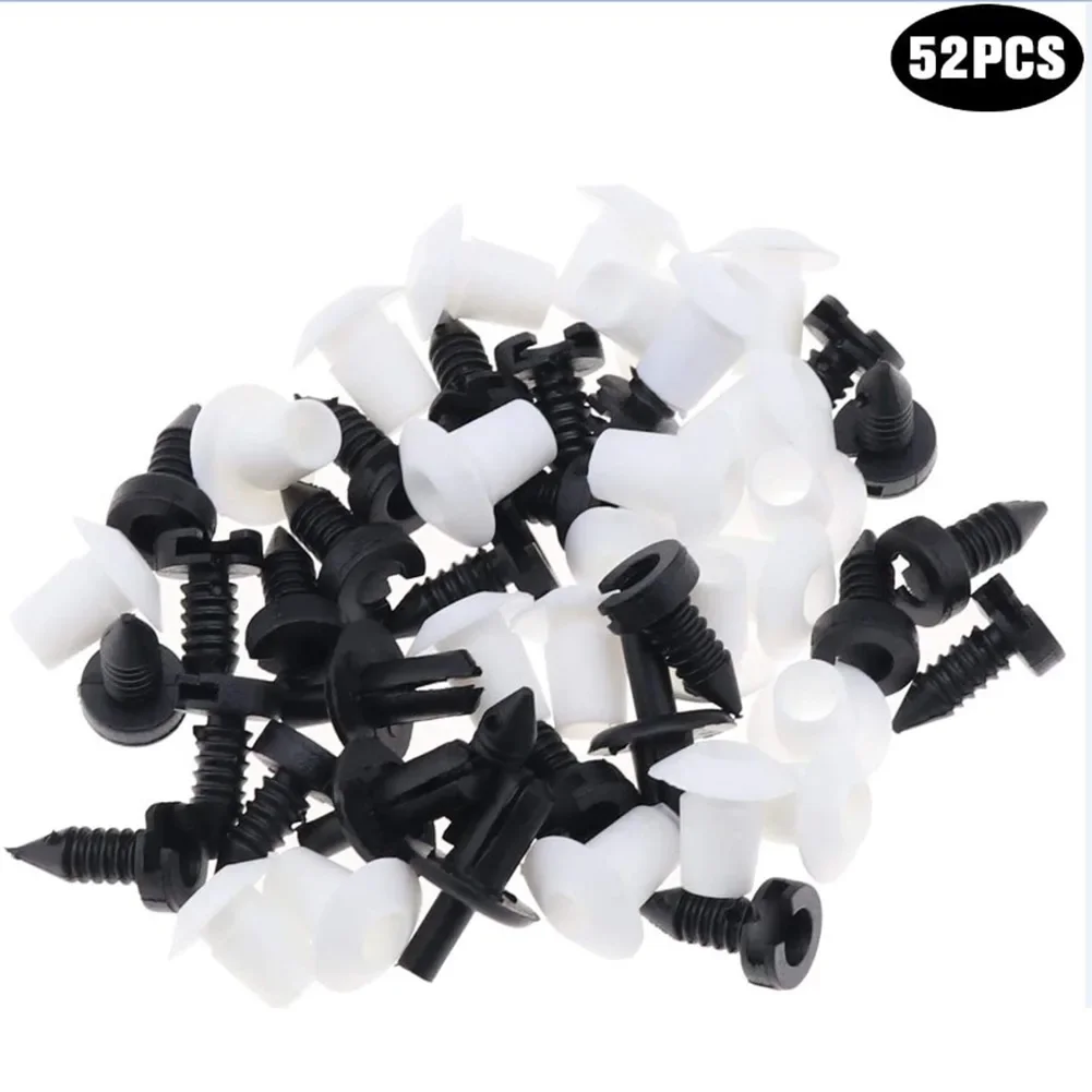 

52x Full Interior Door Card Trims Clips Fastener Set For/Defender White Black Car Interior Accessories