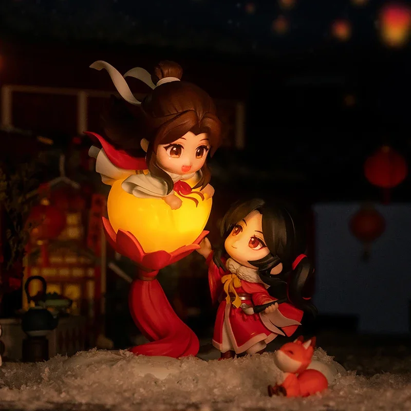 

Anime Heaven Officials Blessing Tian Guan Ci Fu Xie Lian San Lang Thousands Lights Q Version Action Figure Postcard Toy