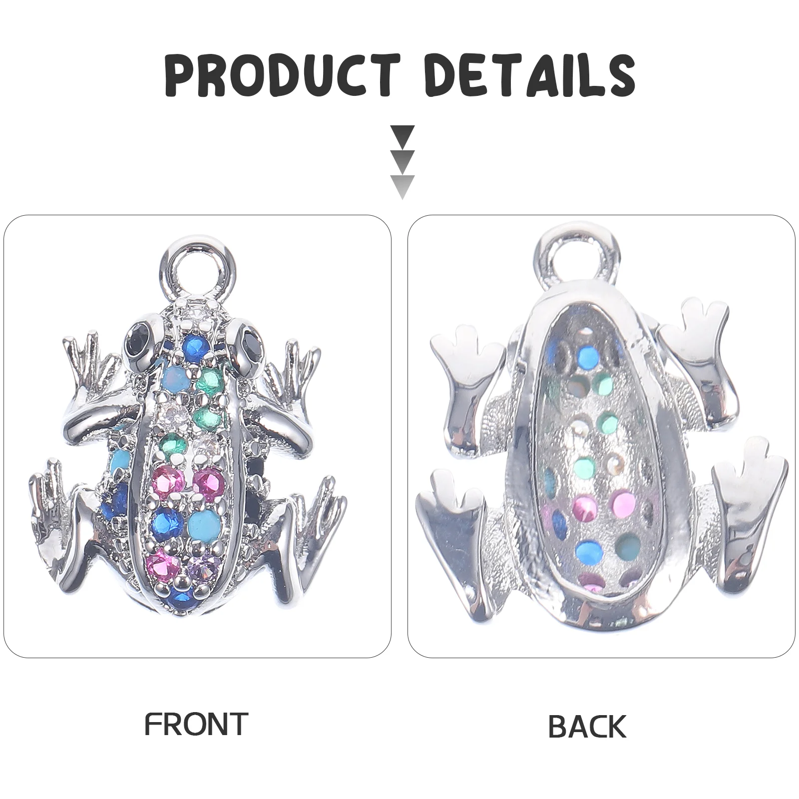 

Fancy Color Diamond Frog Pendant Animal Diy Frog Jewelry Charms Pendant for Bracelet Making Miniature Decors Jewelry Supplies