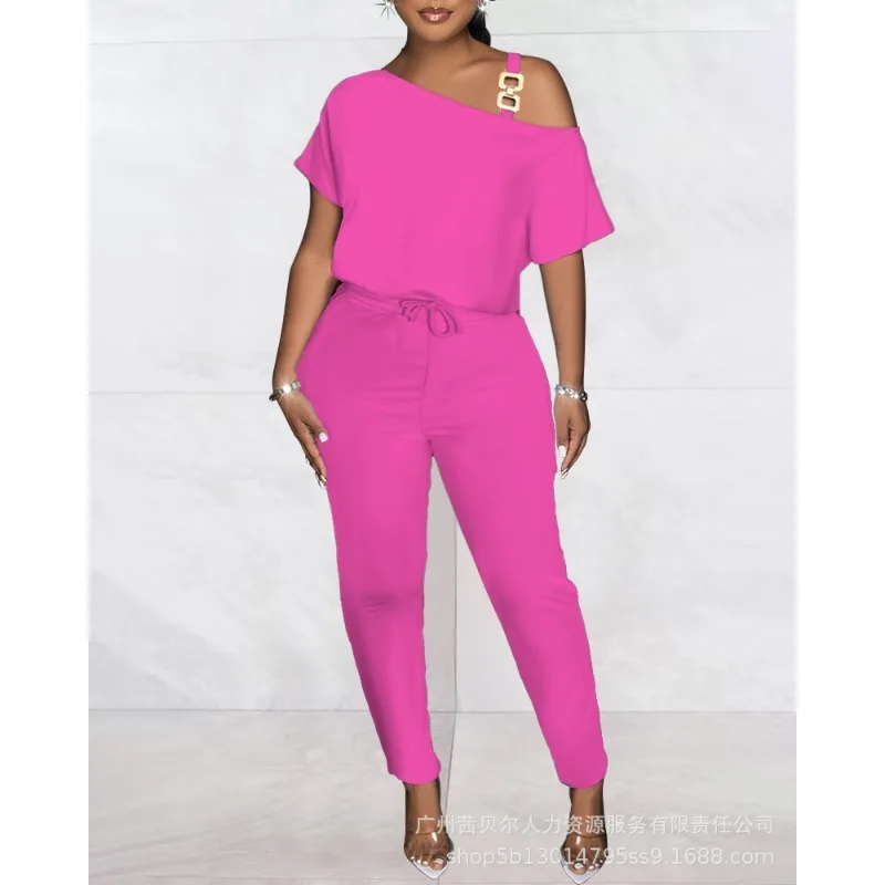 Wepbel Oblique Shoulder Jumpsuit High Waist Pencil Pants Blue Denim Jumpsuits Women Short Sleeve Printing Casual Jumpsuits
Wepbel Oblique Shoulder Jumpsuit High Waist Pencil Pants Blue Denim Jumpsuits Women Short Sleeve Printing Casual Jumpsuits