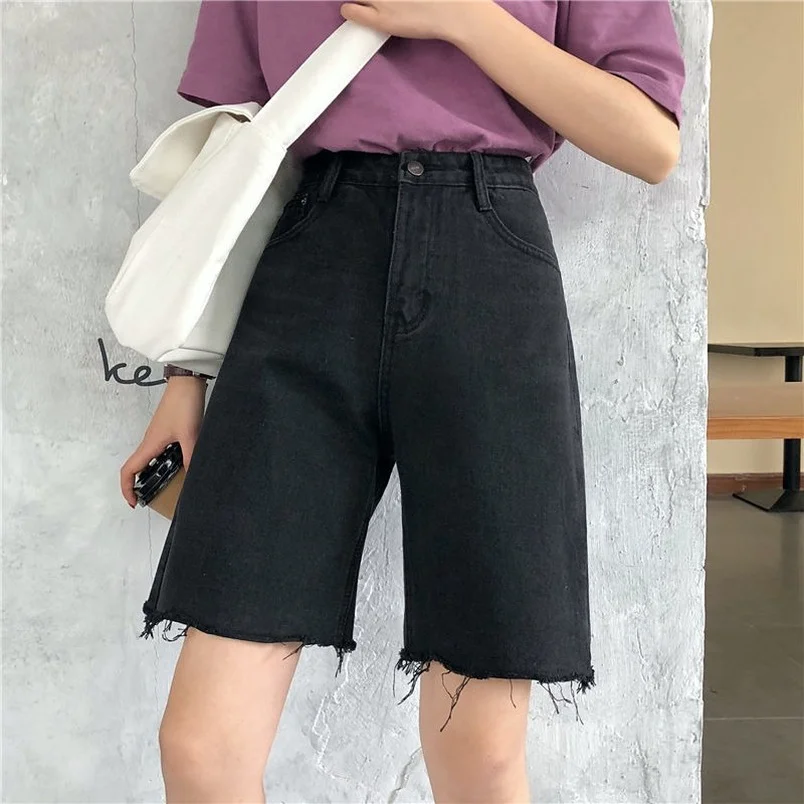 Korean Style Women Summer Denim Short Jeans Vintage High Waist Loose Straight Knee-Length Pants Casual Slim Cycling Howdfeo
Korean Style Women Summer Denim Short Jeans Vintage High Waist Loose Straight Knee-Length Pants Casual Slim Cycling Howdfeo