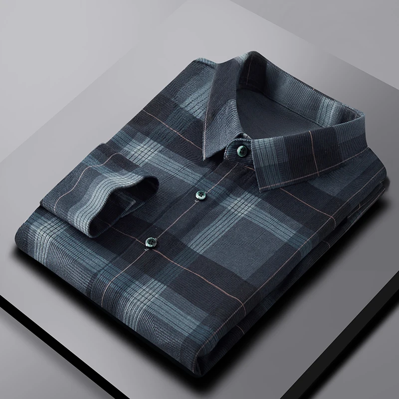 2023 Autumn New Brushed Shirt Men's Long Sleeve Luxury High Quality Fashion Contrast Plaid Long Sleeve Shirt Casual Men's Wear
2023 Autumn New Brushed Shirt Men's Long Sleeve Luxury High Quality Fashion Contrast Plaid Long Sleeve Shirt Casual Men's Wear