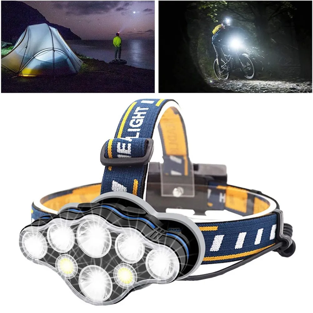 Rechargeable Headlamp 8 LED Headlamp 6400 Lumens Head Torch Hunting Fishing Headlight Cycling Flashlight Camping Supplies
Rechargeable Headlamp 8 LED Headlamp 6400 Lumens Head Torch Hunting Fishing Headlight Cycling Flashlight Camping Supplies