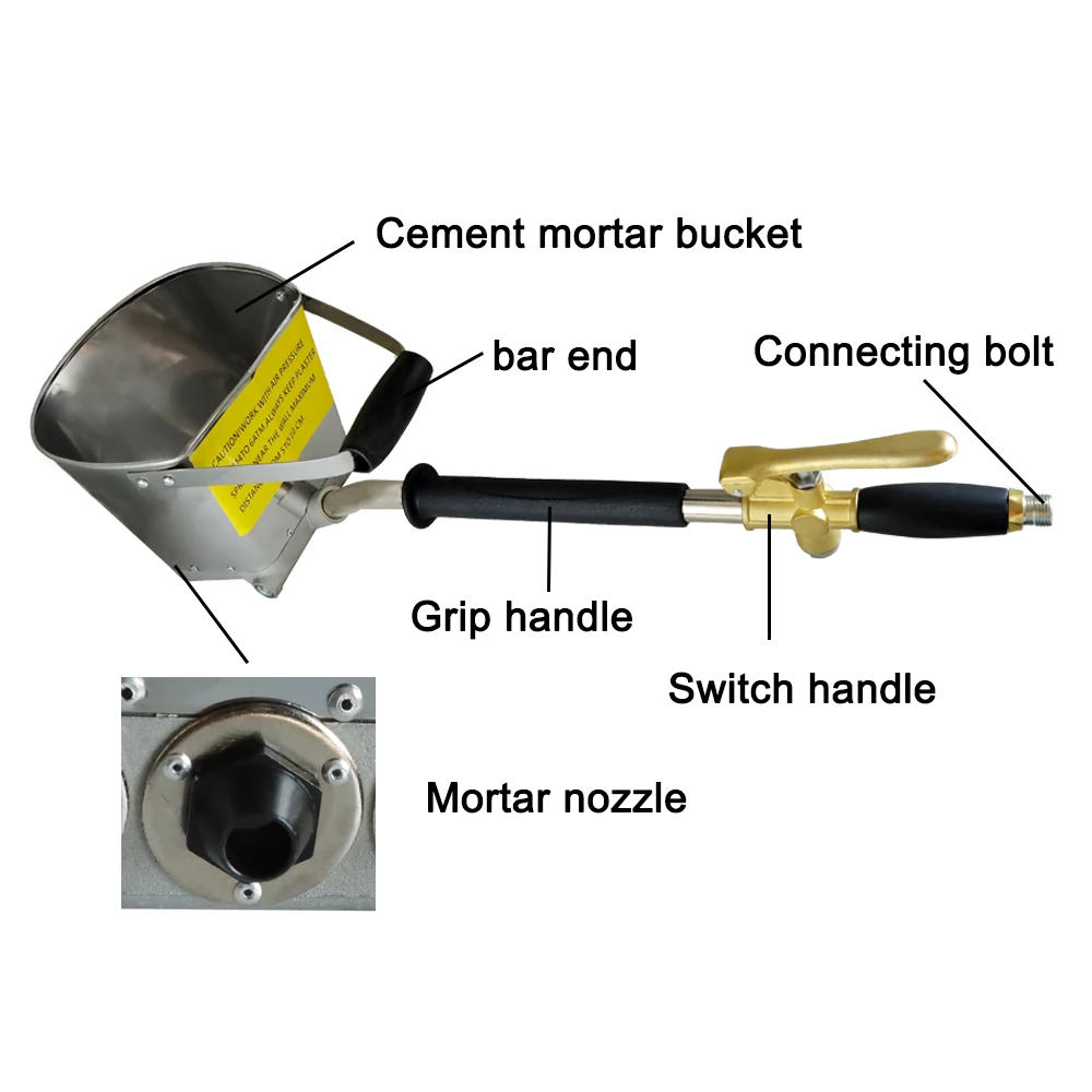 Spray Gun For Painting Walls Cement Mortar Sprayer Plaster Hopper Gun Render Sprayer Hopper Bucket Gypsum Gun
Spray Gun For Painting Walls Cement Mortar Sprayer Plaster Hopper Gun Render Sprayer Hopper Bucket Gypsum Gun