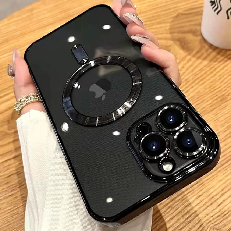 Fashion Luxury Wireless Charging Transparent Magnetic Case For iPhone 15 14 13 12 11 Pro MAX Lens anti-fall Soft Silicone bumper
Fashion Luxury Wireless Charging Transparent Magnetic Case For iPhone 15 14 13 12 11 Pro MAX Lens anti-fall Soft Silicone bumper