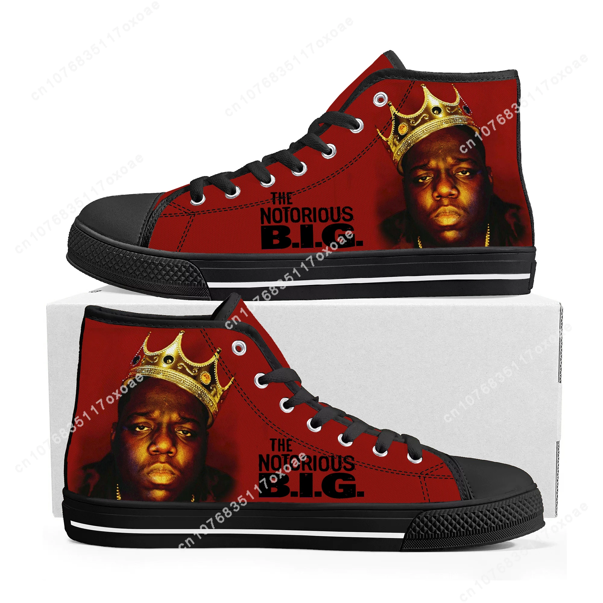 

The Notorious Big High Top Sneakers Mens Womens Teenager High Quality Biggie Smalls Canvas Sneaker Casual Shoe Customize Shoes