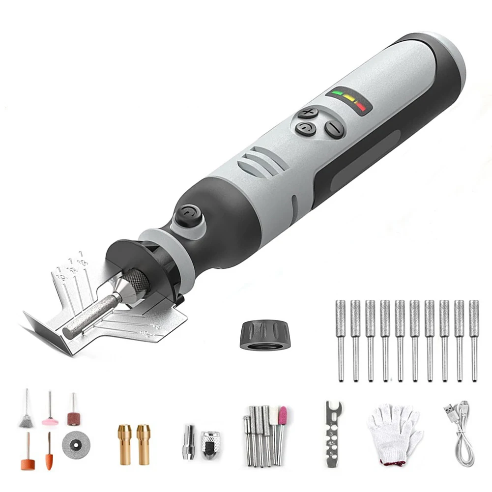 Cordless Chainsaw Sharpener Electric Handheld High Speed Sharpening Bits Lithium Chain Grinder With 13 Emery Power Tools
Cordless Chainsaw Sharpener Electric Handheld High Speed Sharpening Bits Lithium Chain Grinder With 13 Emery Power Tools