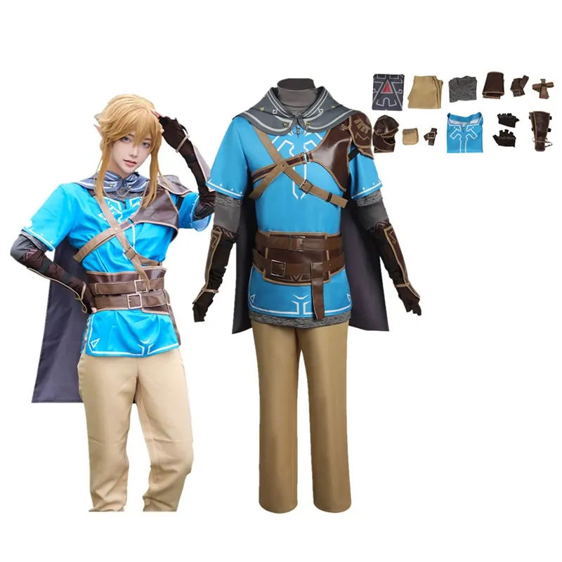 Anime Cosplay Link Costume Tears of the Kingdom Men Top Pants Belt Cloak Set Fantasia Men Halloween Party Disguise Suit
Anime Cosplay Link Costume Tears of the Kingdom Men Top Pants Belt Cloak Set Fantasia Men Halloween Party Disguise Suit