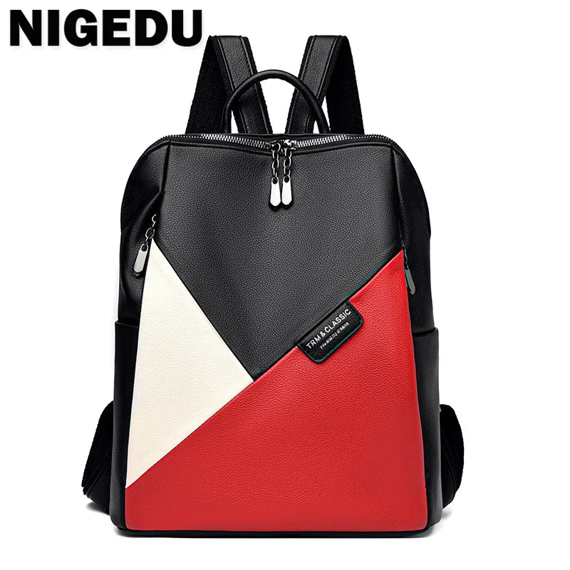 Fashion panelled Women Backpacks large capacity Leather Female School Backpack Shoulder Bags for Teenage Girls Travel Daypack
Fashion panelled Women Backpacks large capacity Leather Female School Backpack Shoulder Bags for Teenage Girls Travel Daypack
