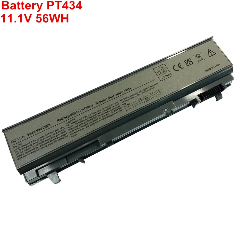 

11.1V 56WH Rechargable Laptop Battery PT434 For Dell Latitude E6400 E6500 E6410 E6510 M2400 M4400 M6400 W1193 PT435 PT436 PT437