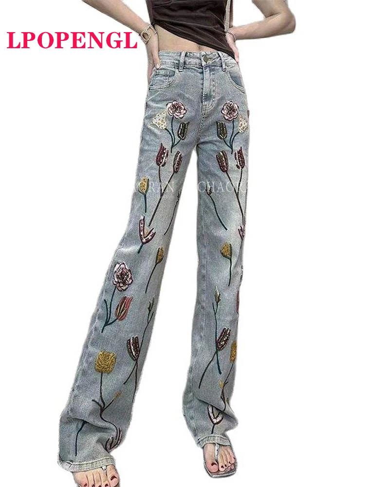 Jeans Women 2023 New Heavy Craft Refined Embroidered Jeans Retro Flower Denim Slim Straight Leg Pants Female
Jeans Women 2023 New Heavy Craft Refined Embroidered Jeans Retro Flower Denim Slim Straight Leg Pants Female