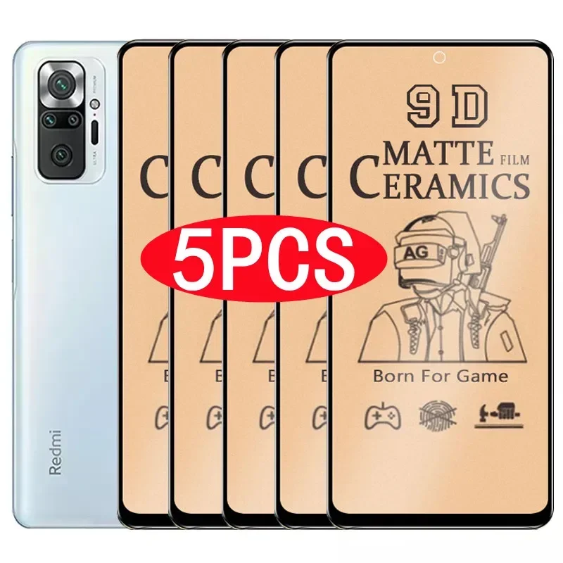 

5PCS Matte Ceramic Film for Poco X3 F3 M3 M4 10T 11T 12T Pro Screen Protector for Xiaomi Redmi Note 9 10 11 Pro 10S 9T 9S 9A 9C