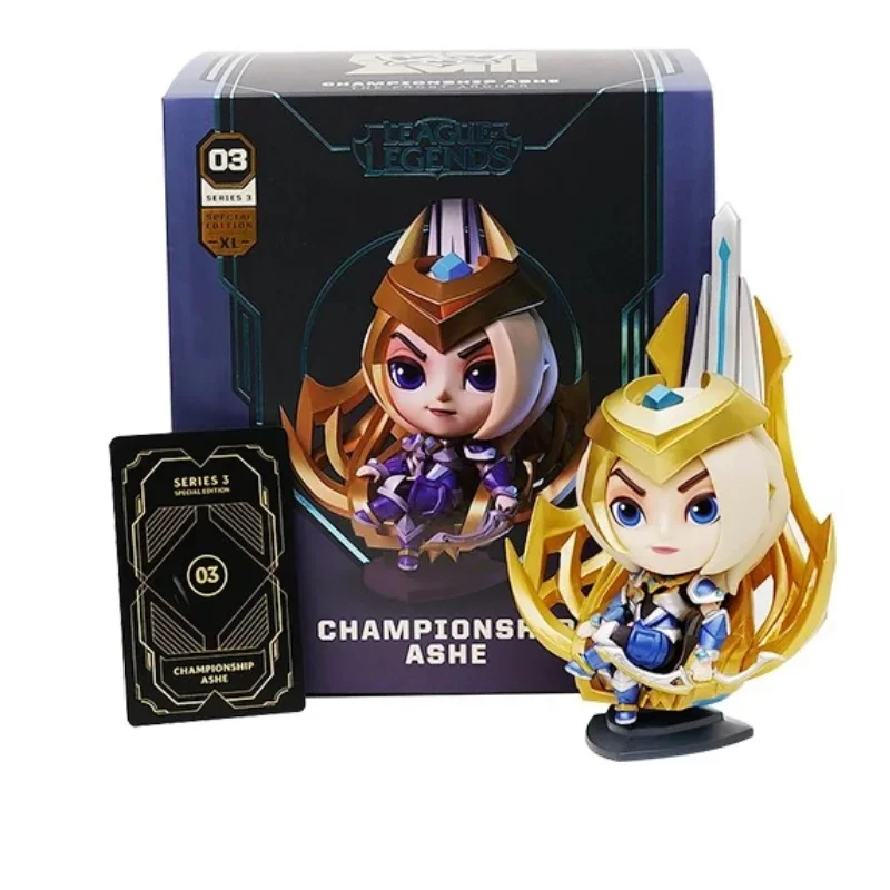 

Original League of Legends In Stock Ashe Small Statues Skin Champion Arrow Anime Figures Toys Model Collection Version Gift